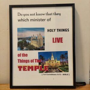 Living Temple Holiness Black Framed Picture